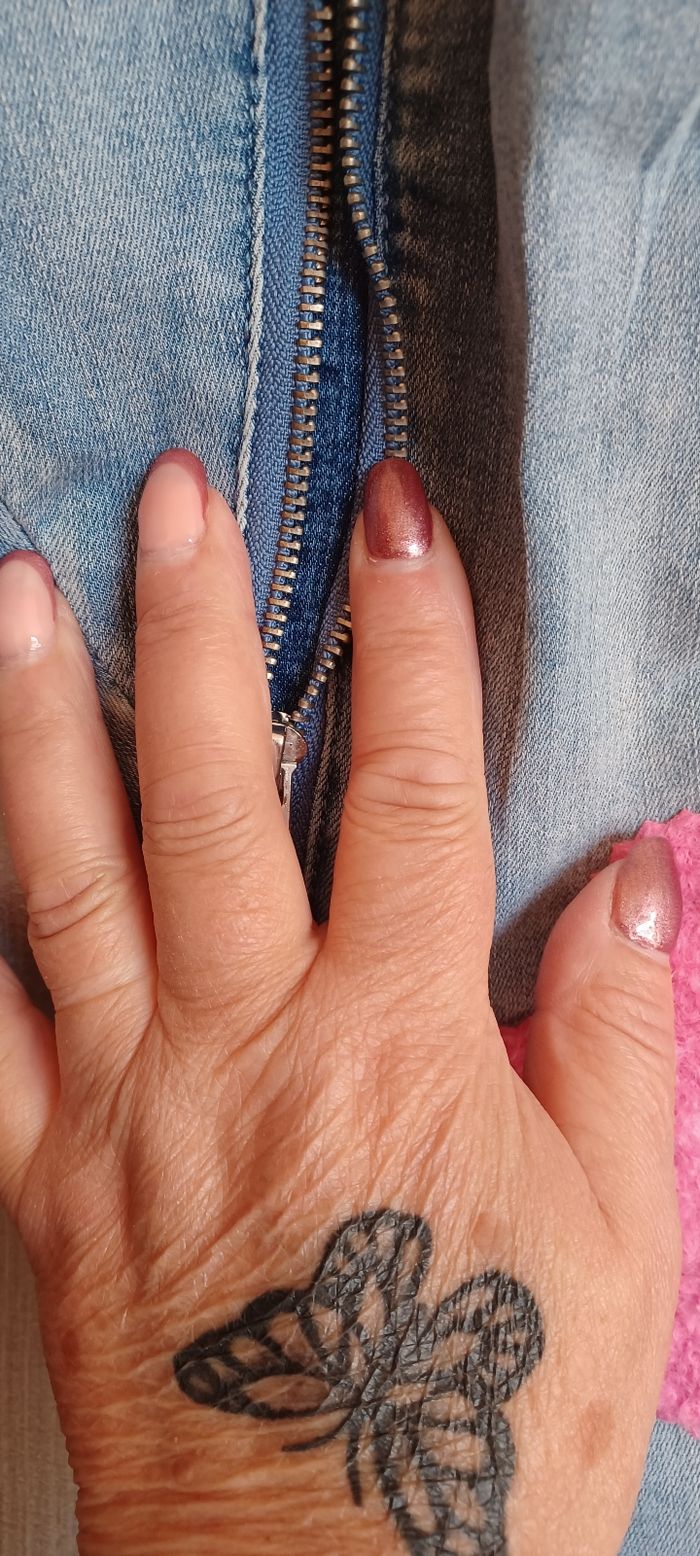 Très joli jeans avec des fleurs femme T XS - photo numéro 5