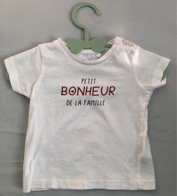 T shirt manches courtes Bebe 3 mois