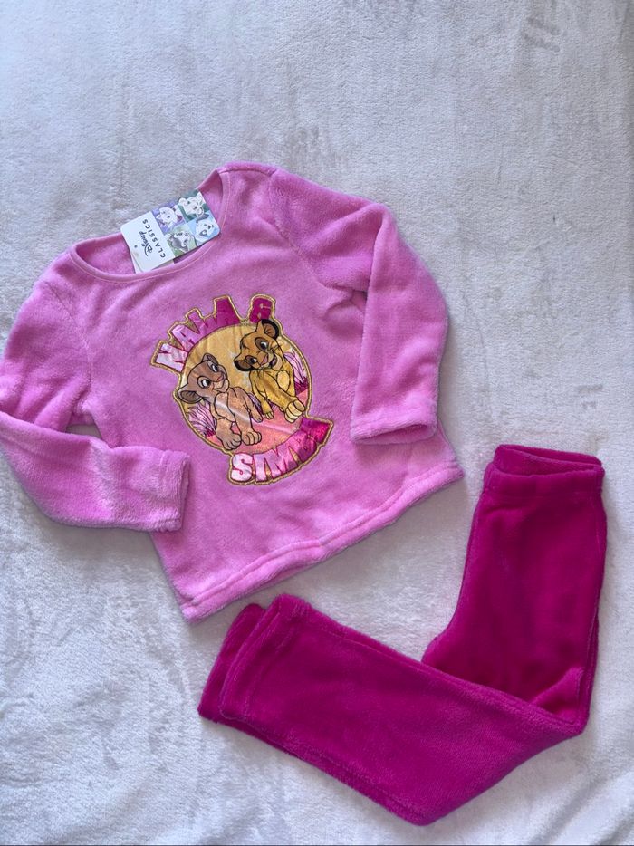 Pyjama polaire rose simba