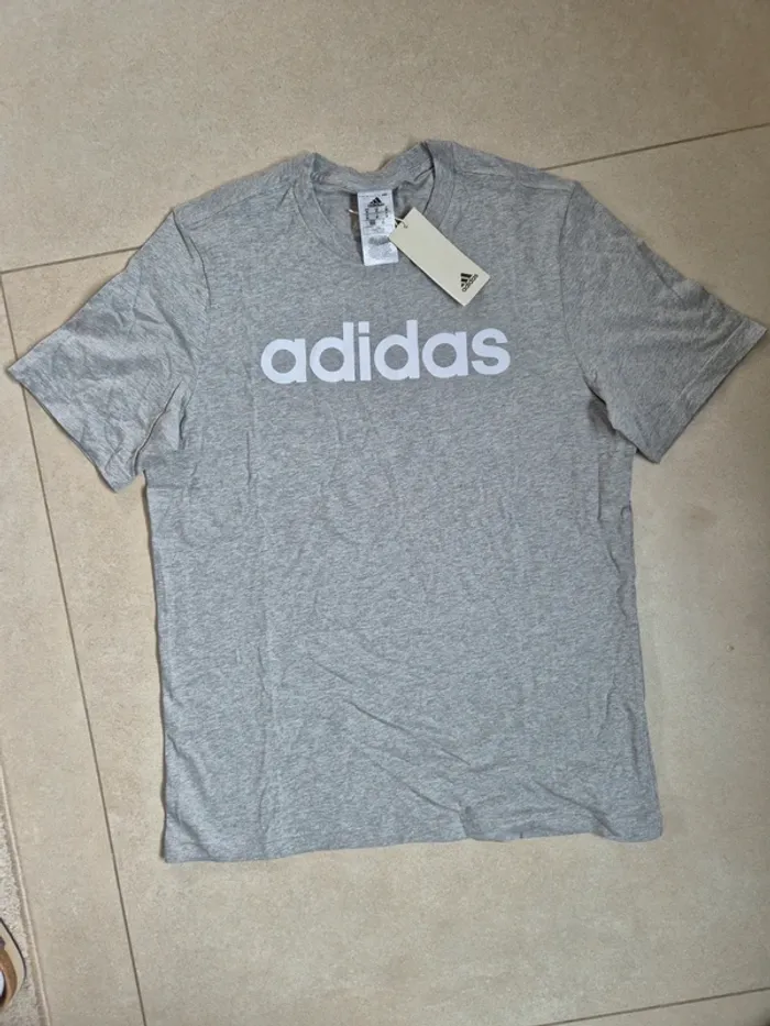 Tee-shirt homme adidas M gris - photo numéro 2