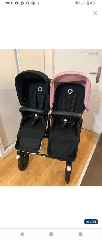 Poussette double voir trois places