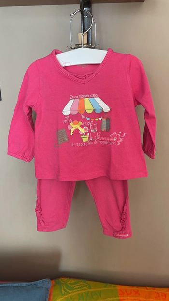 Ensemble fille tee-shirts et leggings fille 18 mois