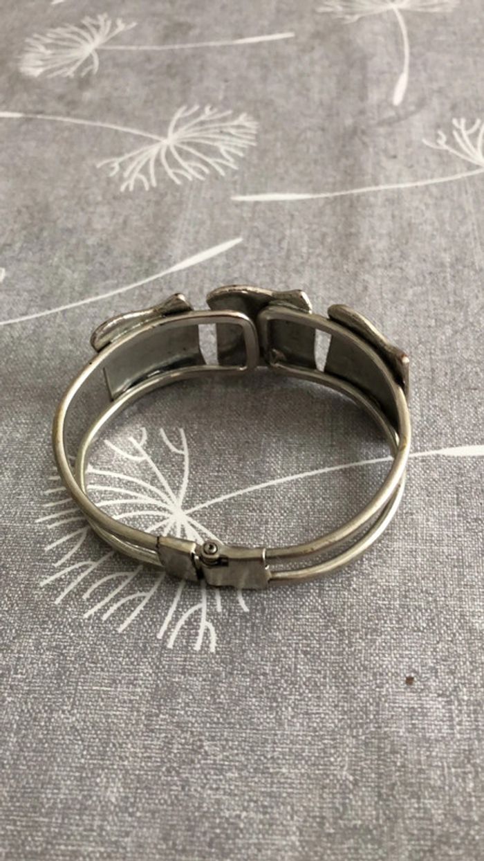 Bracelet manchette motif noir - photo numéro 2