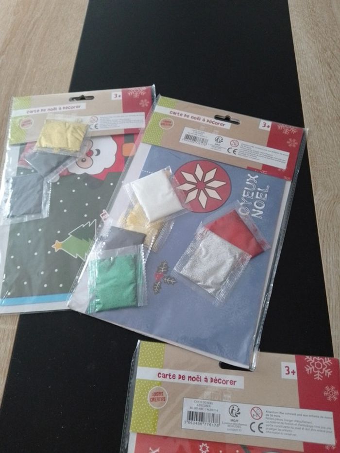 3x3 cartes loisirs créatifs paillettes de NOËL - 16x22cm ( plusieurs exemplaires voir annonce) - photo numéro 7