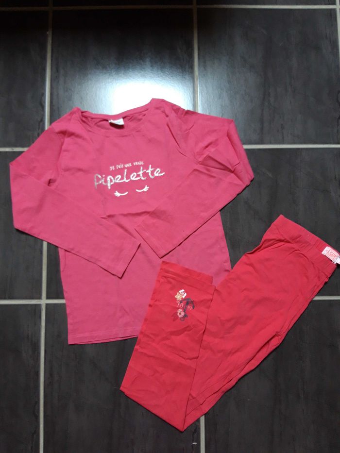 Lot 10 ans t-shirt pipelette tape à l'oeil legging Cie des petits