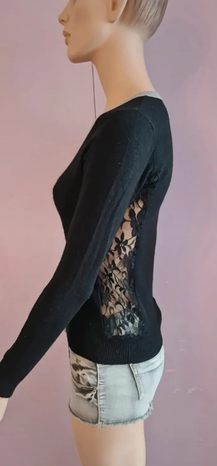 Haut manche longue femme dentelle - photo numéro 3