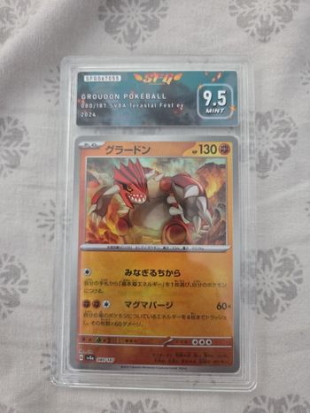 Carte Gradée Groudon Pokéball Japonaise 