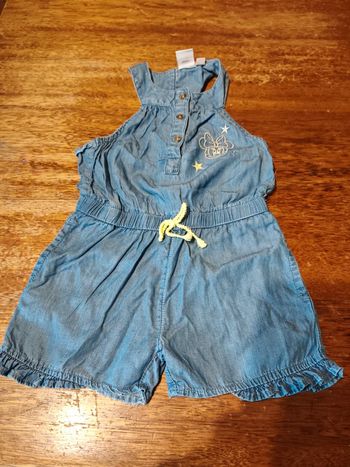 Combi short couleur jean Minnie taille 3 ans