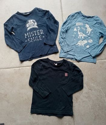 Lot de 3 t-shirts manches longues