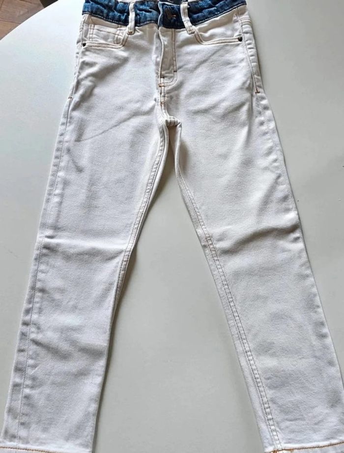 Jeans Mango kids 5/6 ans denim blanc - photo numéro 4