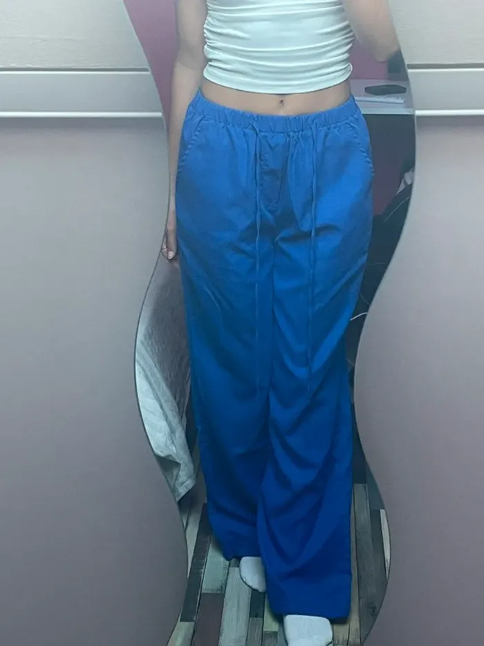 Pantalon fluide bleu électrique - photo numéro 5