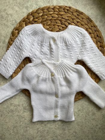 Lot de 2 gilets blanc naissance
