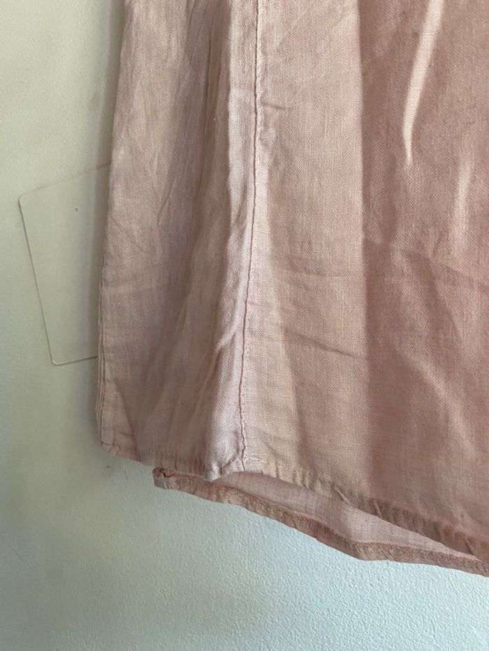 325 - blouse bi-matière rose sans manches - photo numéro 6