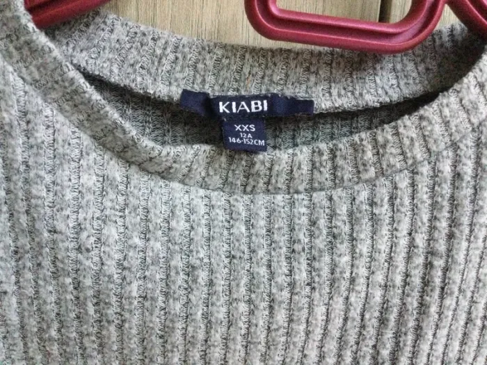 Pull gris chiné taille xxs 12 ans - photo numéro 2