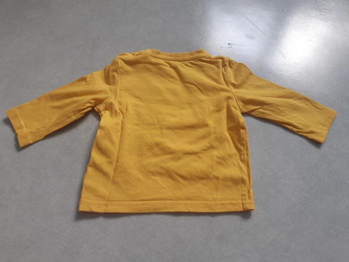 Tee-shirt jaune t. 6mois - photo numéro 3