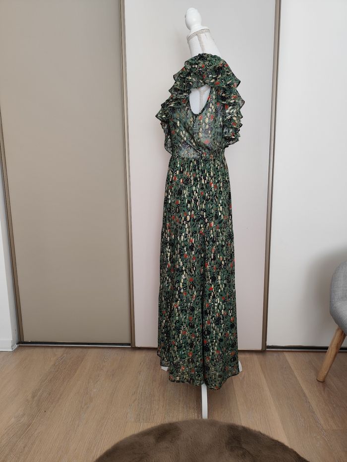 Robe neuve Gérard Darel taille 1 verte et dorée printemps été - photo numéro 5