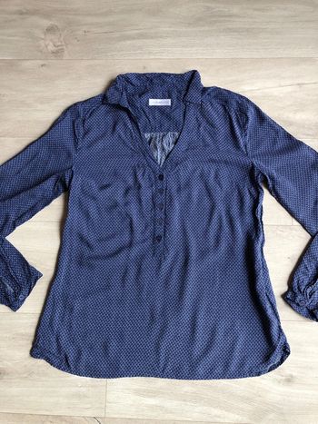 Blouse fluide cache cache taille 34 bleue en viscose