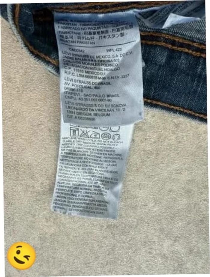 Jeans Levi's 512 W29 FR38 L32 coupe droite bleu marine Femme Women pan520b - photo numéro 6