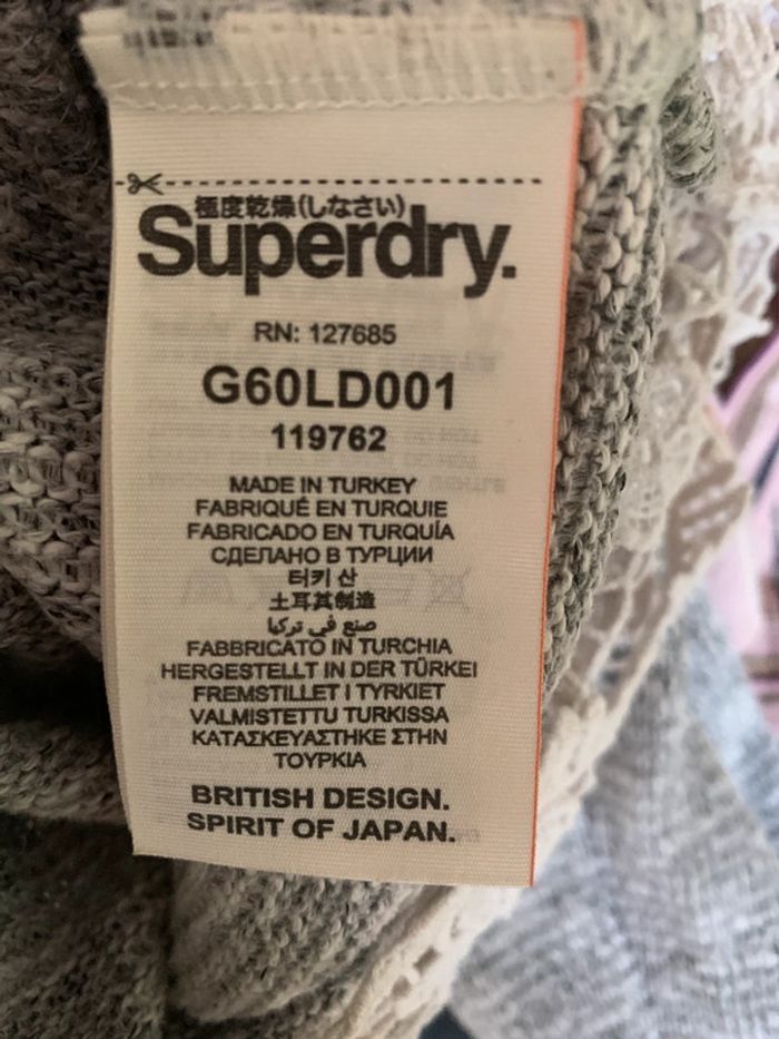 Pull Superdrytaille40 gris dentelle - photo numéro 14