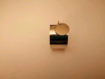 🌸 Bague argentée large avec pampille ronde Taille 57🌸