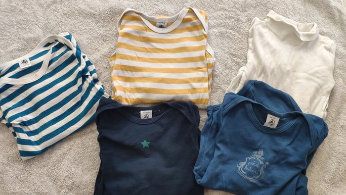 Lot de 5 bodies manches longues Petit bateau 36 mois