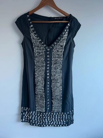 Robe à perles argentées Stradivarius