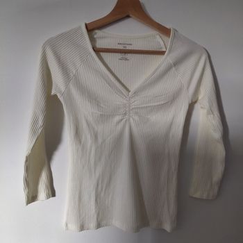 Camaïeu- haut viscose crème XS