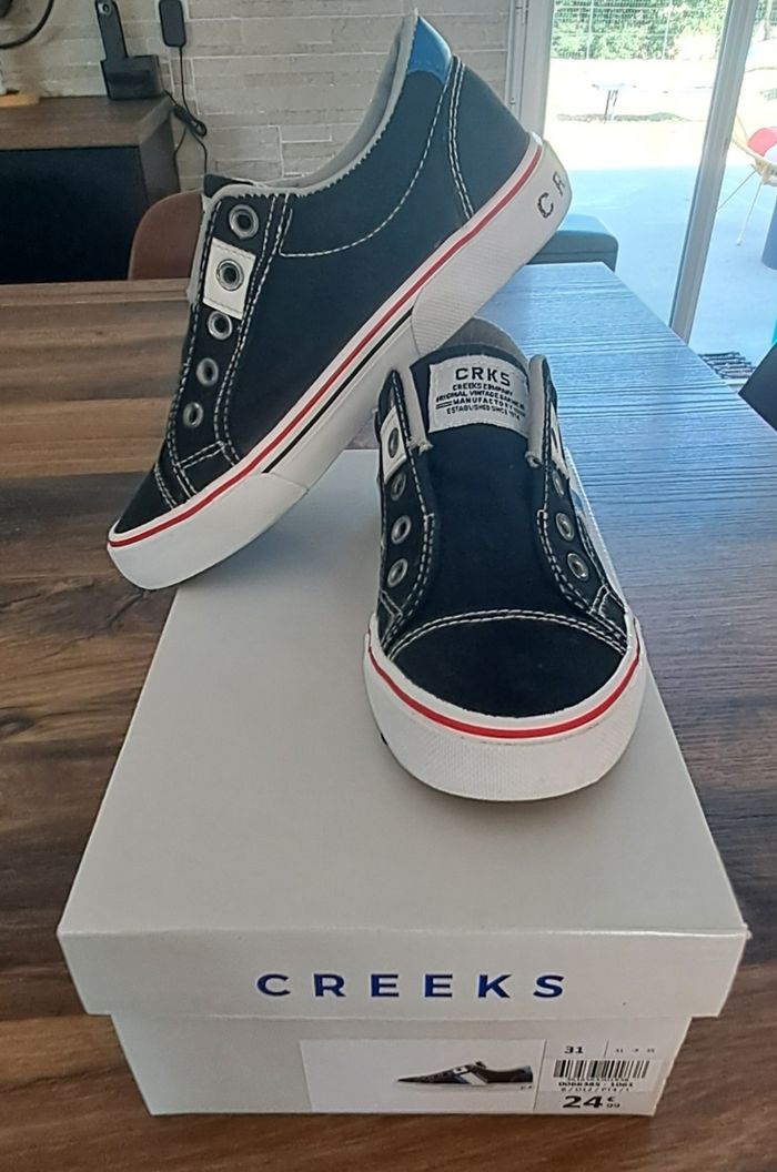 Baskets tennis noires garçons taille 31 Creeks - photo numéro 2