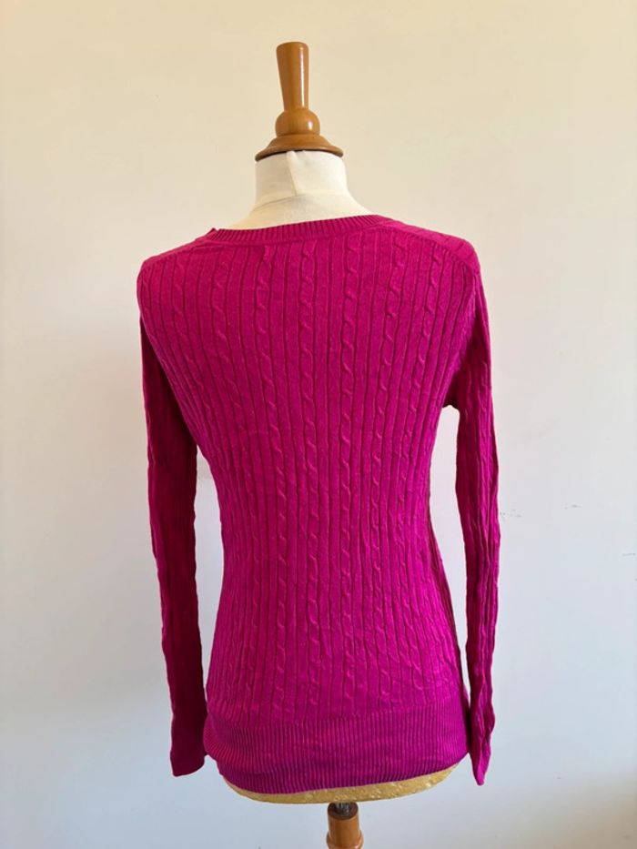 Pull en maille rose / violine Tommy Hilfiger - photo numéro 6