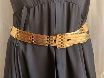 Vintage | Ceinture métal doré articulé | t. 80