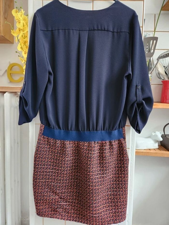 Robe bi matière chic