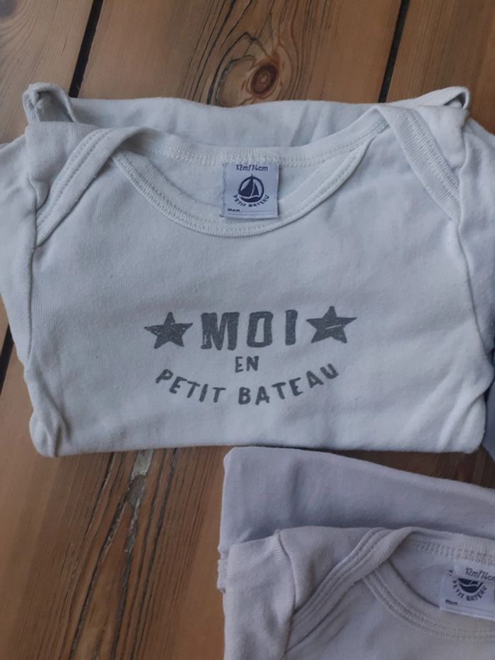 3 body manches longues Petit Bateau 12m - photo numéro 5
