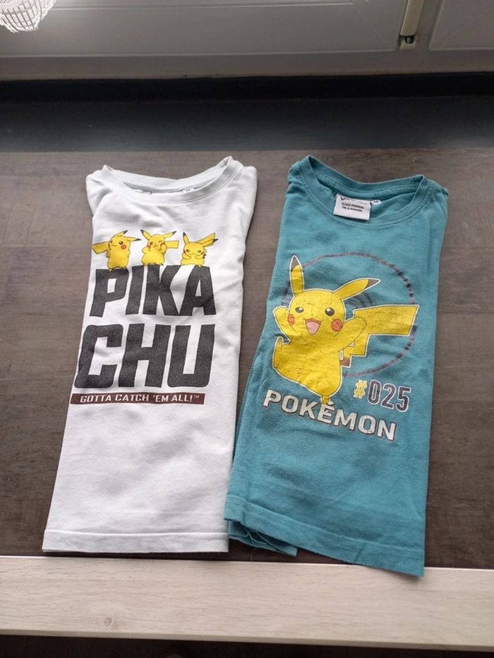 2 tee-shirts manches longues garçon pikachu