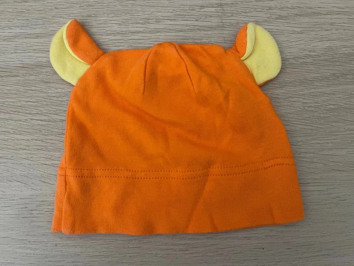 Bonnet Winnie l'ourson orange et jaune 6 -12mois