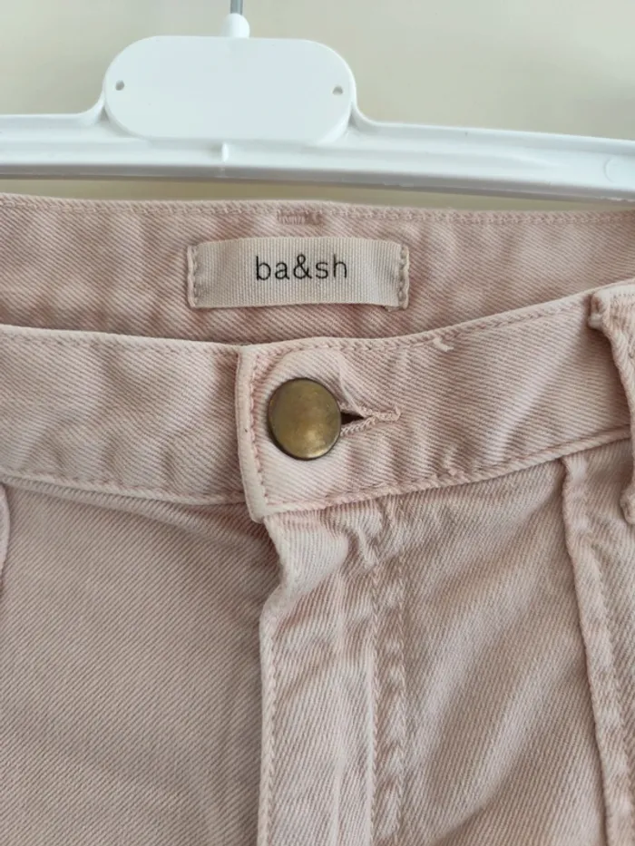 Beau pantalon jean Ba&sh rose pâle classique 38 - photo numéro 5