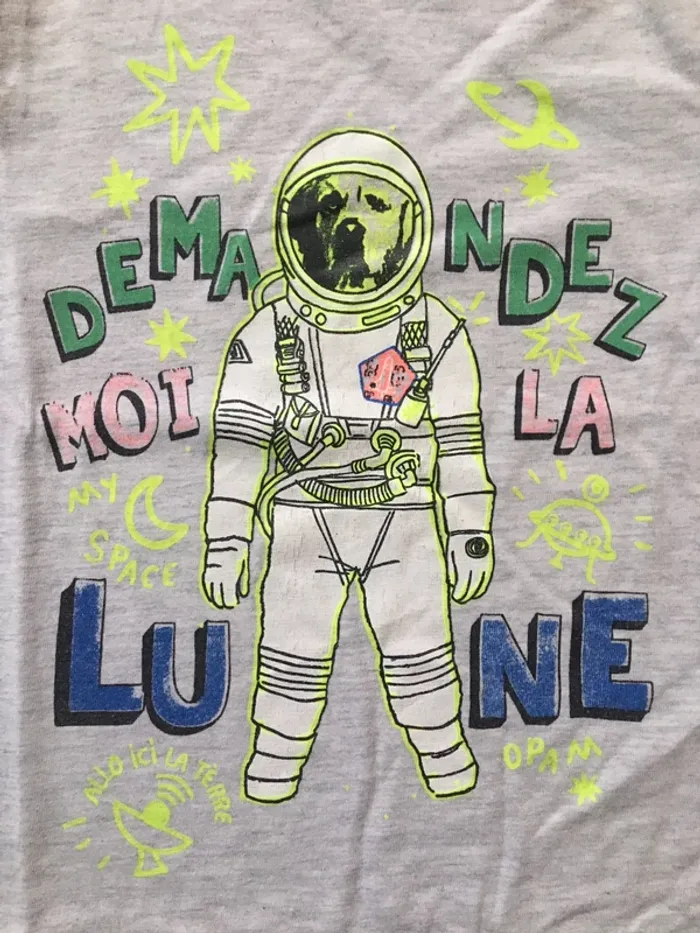 T-shirt manches longues motif phosphorescent - photo numéro 2