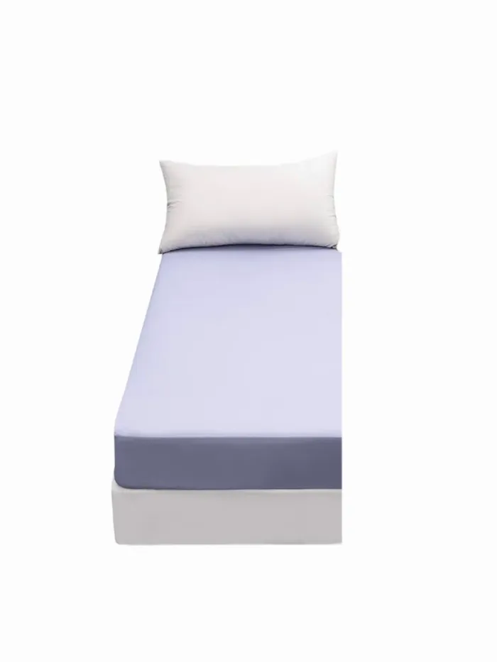 Drap-housse violet clair 90×190×25 cm – 57 fils – 100 % coton Neuf