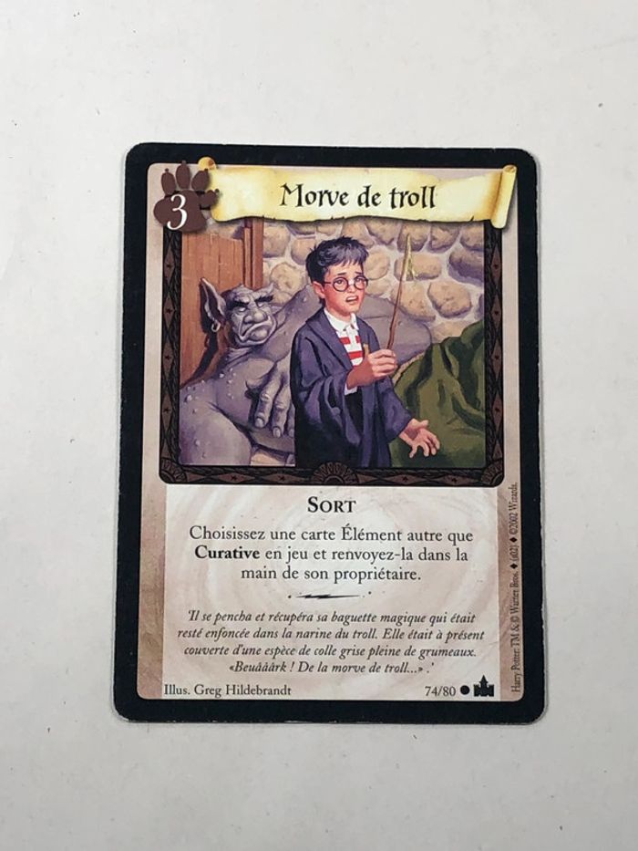 Carte harry potter morve de trolls