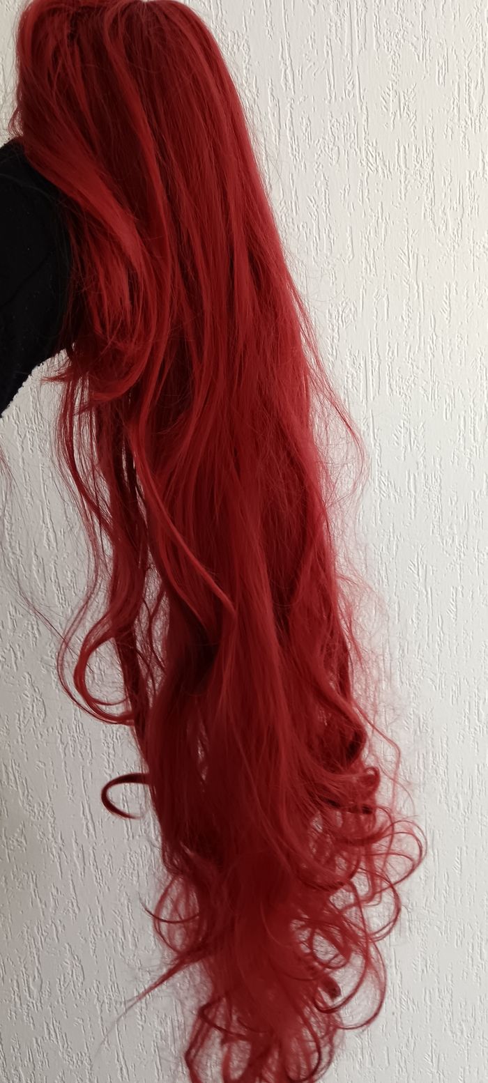 Perruque longue rouge - photo numéro 3
