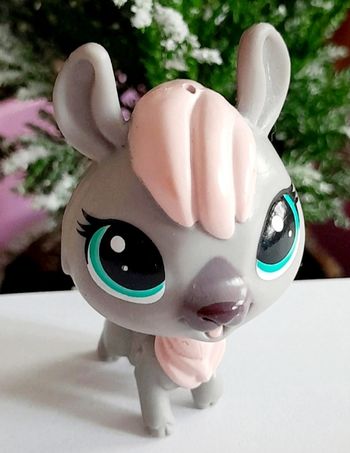 Figurine Littlest Pet Shop Lama gris et rose