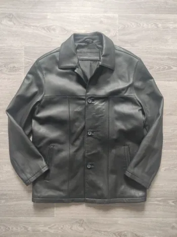 Blouson veste en cuir d'agneau noir avec poches taille 48 / XL Westbury