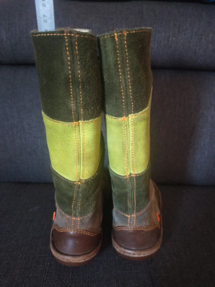 Bottes filles T 31 Arte cuir /daim vert - photo numéro 8