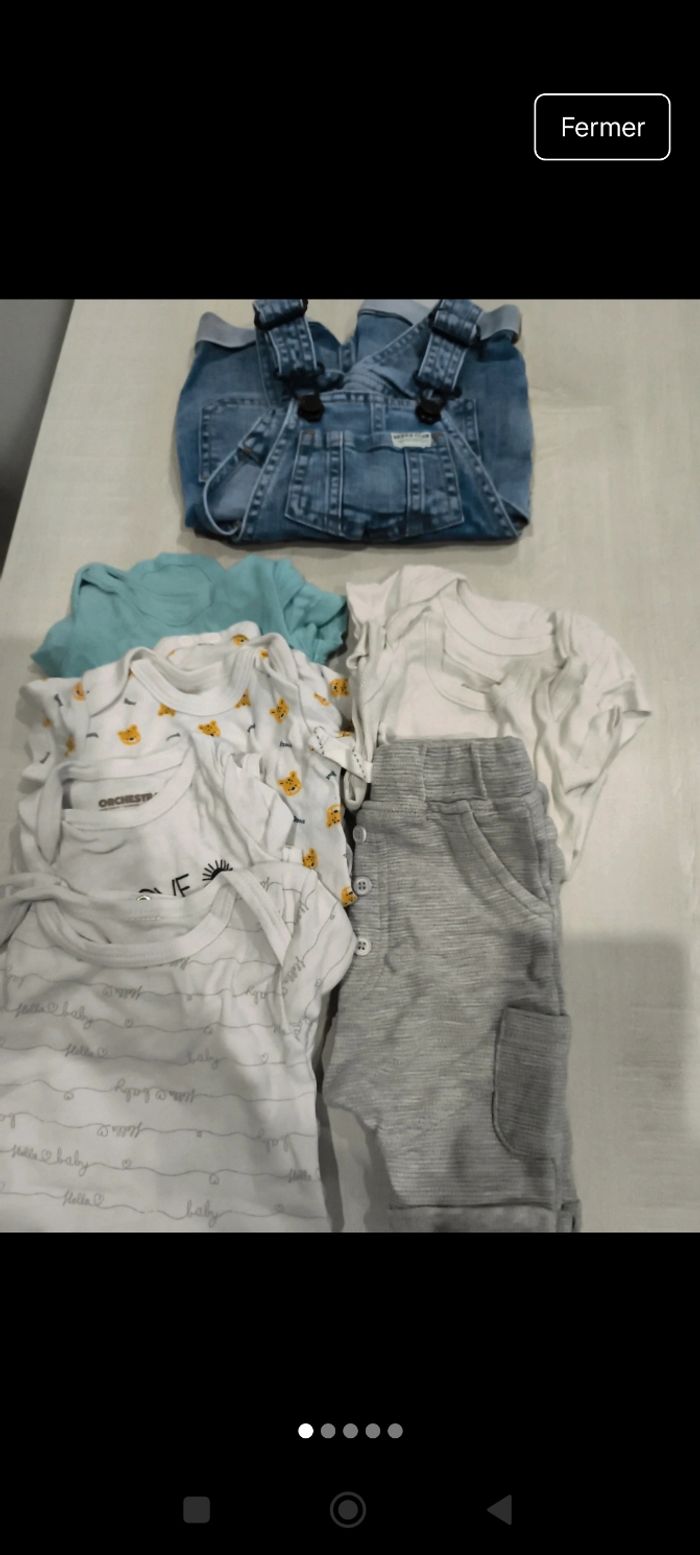 Lot vêtement bébé garçon