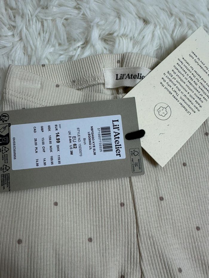 Legging beige Lil Atelier taille 2-4 mois - photo numéro 6