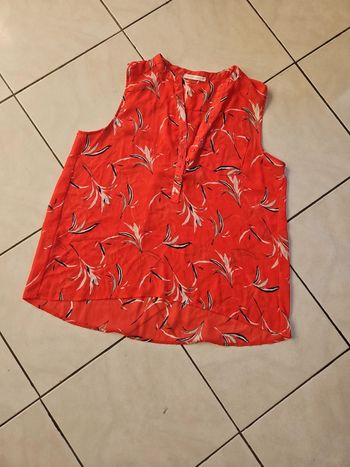 Haut femme / haut transparent/ haut rouge/ blouse manche courte