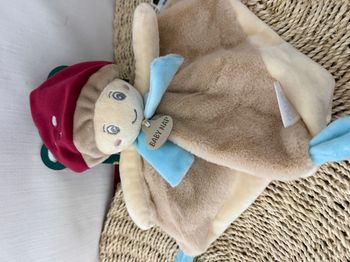 Baby'Nat - Marcel - Doudou plat champignon marron 