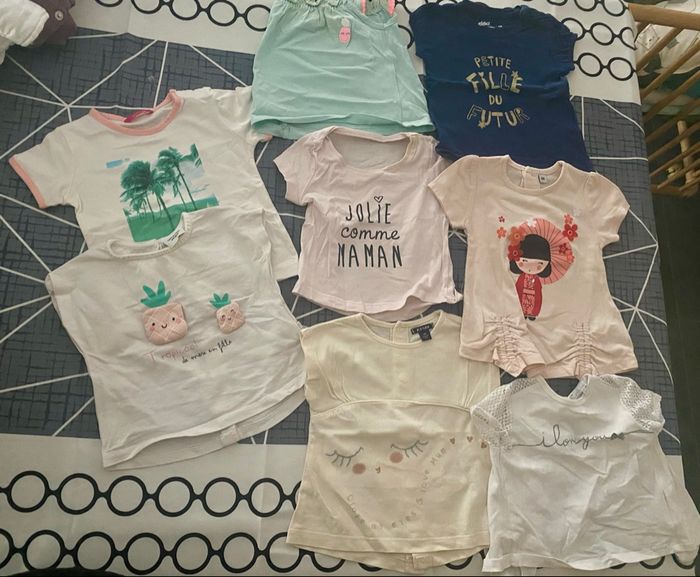 Lot 14 t-shirt fille