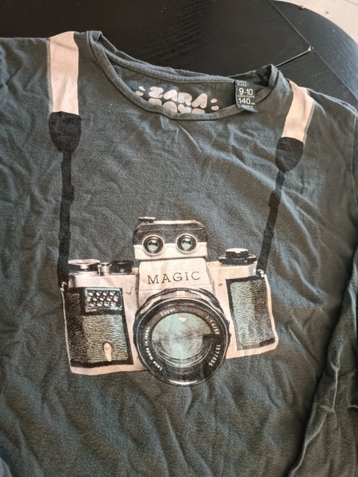 Tee shirt manches longues Zara boys 9/10 ans - photo numéro 2