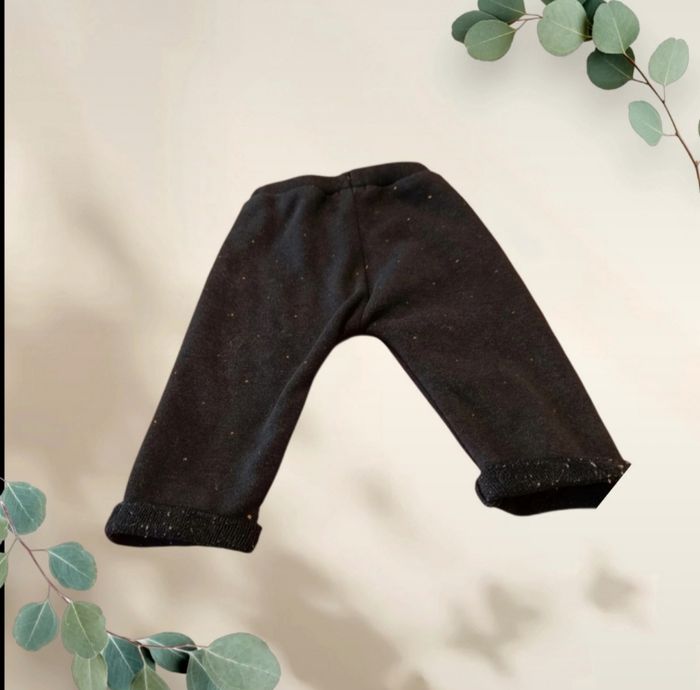 Pantalon/Legging Bébé Fille 6 Mois - KIABI Noir Mouchetée - photo numéro 2