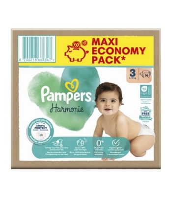Couches Pampers HARMONIE taille 3 lot  de  2 cartons